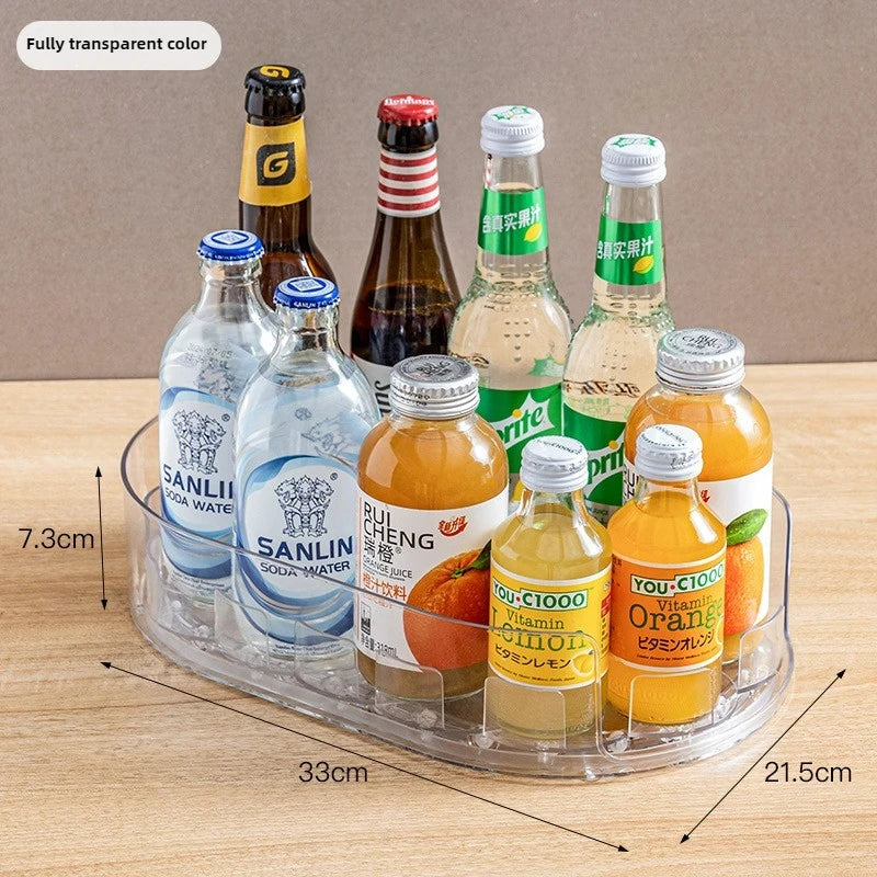Rotating Refrigerator Drink Storage Tray