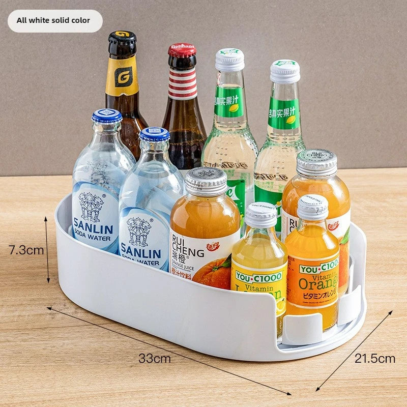 Rotating Refrigerator Drink Storage Tray