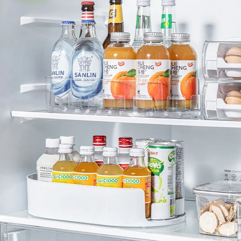 Rotating Refrigerator Drink Storage Tray