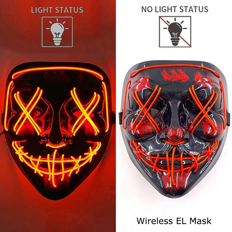 Glowing Neon LED Party Mask