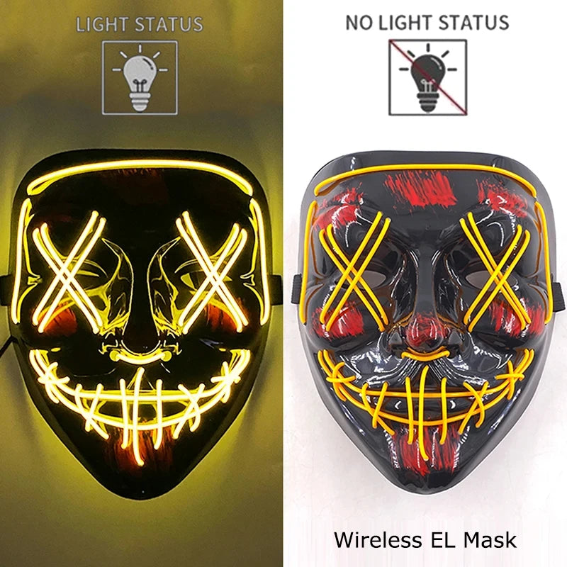 Glowing Neon LED Party Mask