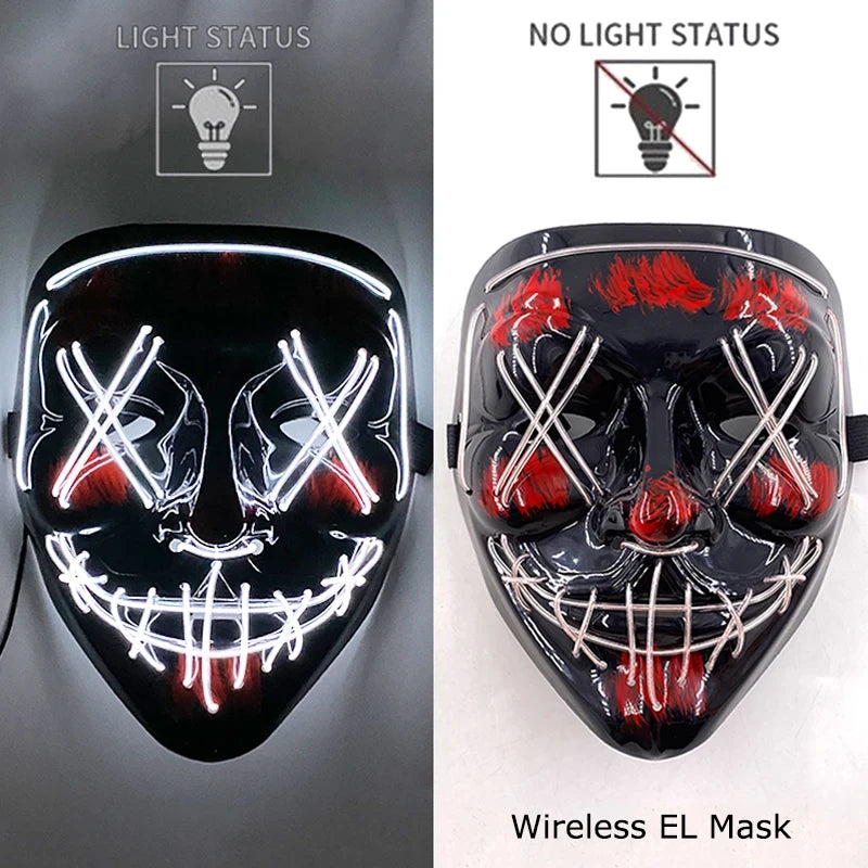 Glowing Neon LED Party Mask