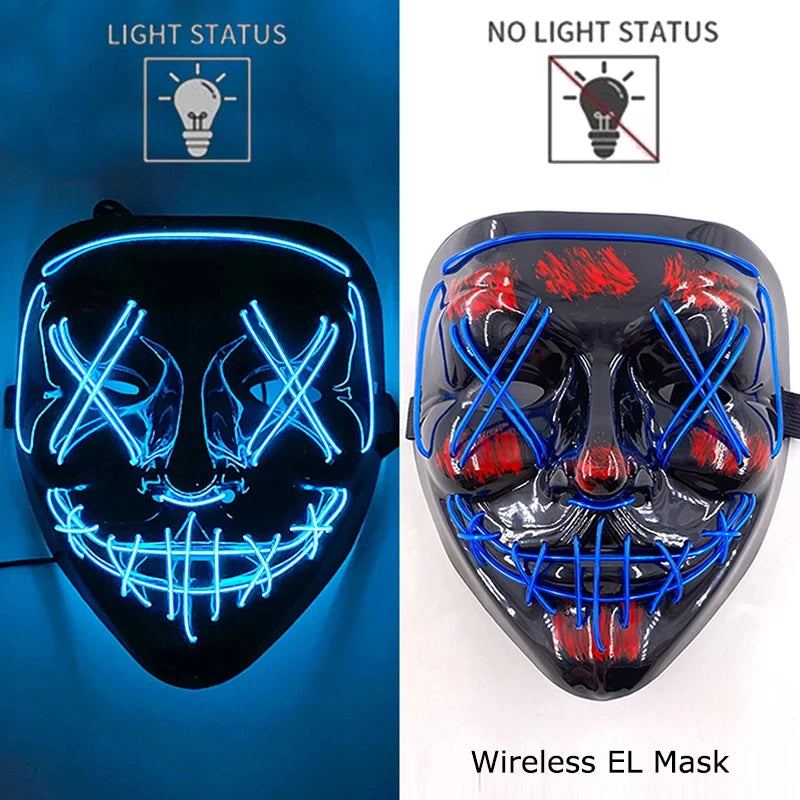 Glowing Neon LED Party Mask