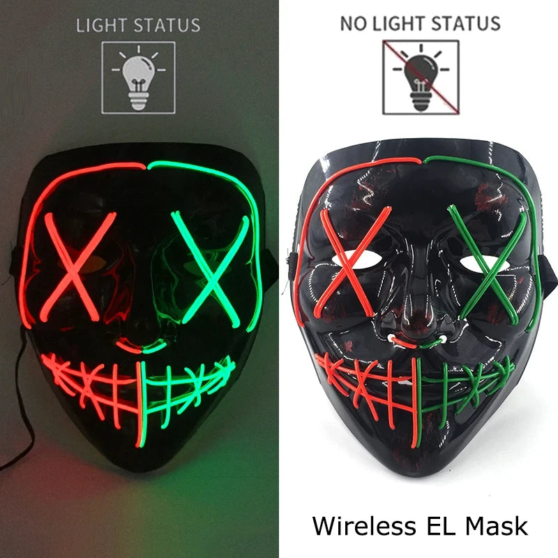 Glowing Neon LED Party Mask