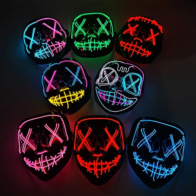 Glowing Neon LED Party Mask