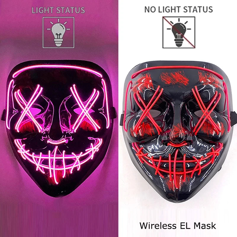 Glowing Neon LED Party Mask