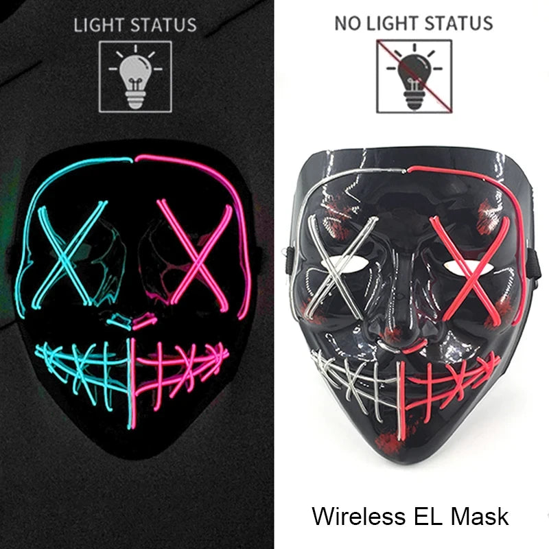 Glowing Neon LED Party Mask