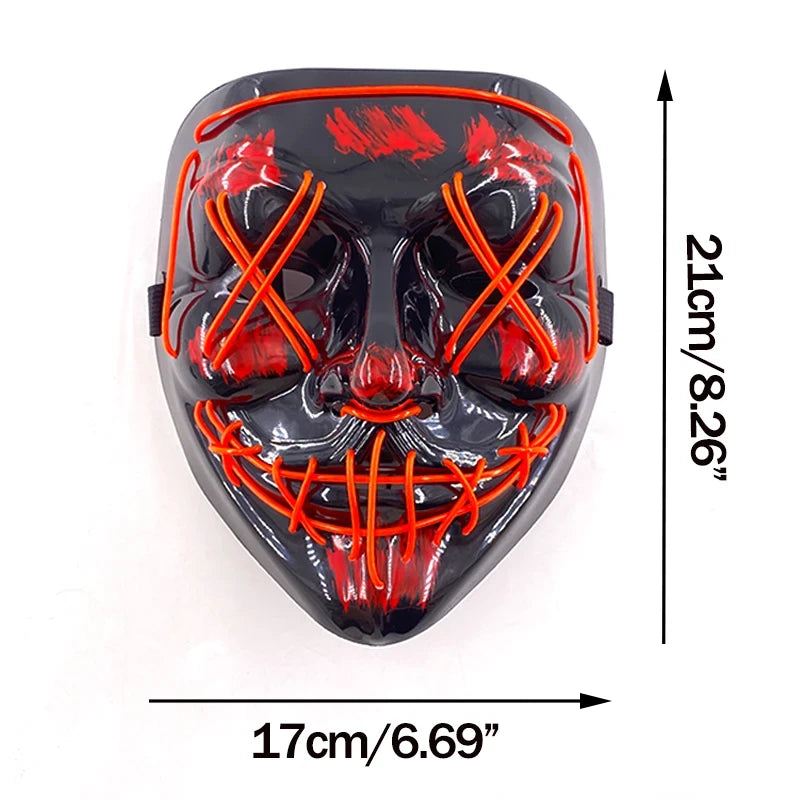 Glowing Neon LED Party Mask